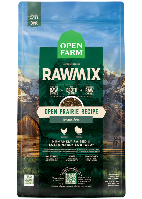 Open Farm RawMix Open Prairie Recipe Grain Free Dry Cat Food