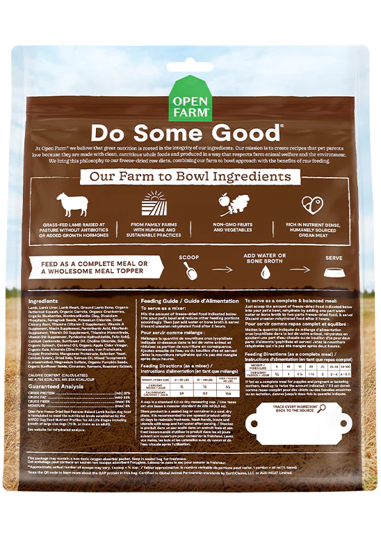 Open Farm Freeze Dried Raw Morsels, Pasture-raised Lamb