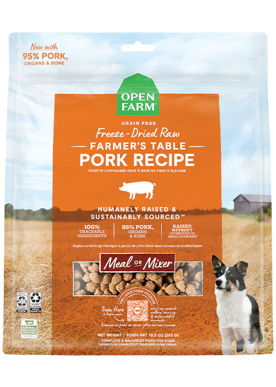 Open Farm Freeze Dried Raw Morsels, Farmer's Table Pork