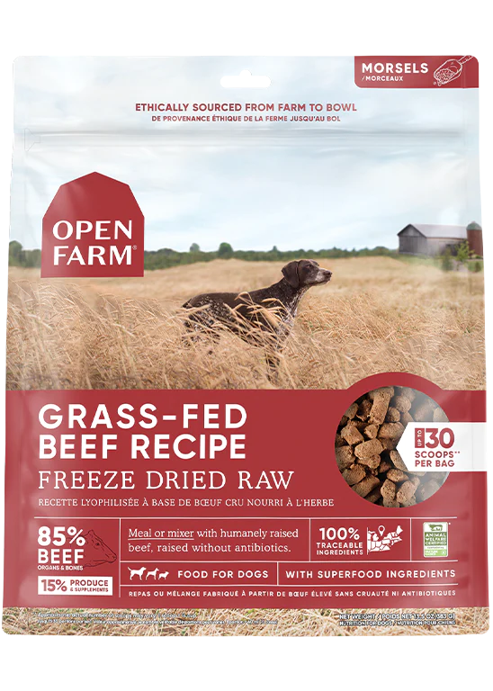 Open Farm Freeze Dried Raw Morsels, Grass-Fed Beef