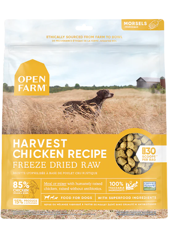 Open Farm Freeze Dried Raw Morsels, Harvest Chicken