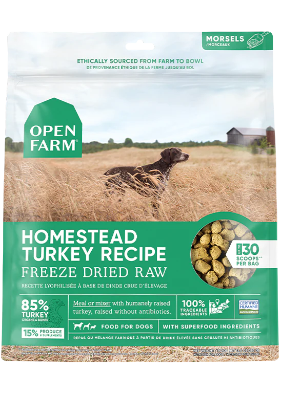 Open Farm Freeze Dried Raw Morsels, Homestead Turkey