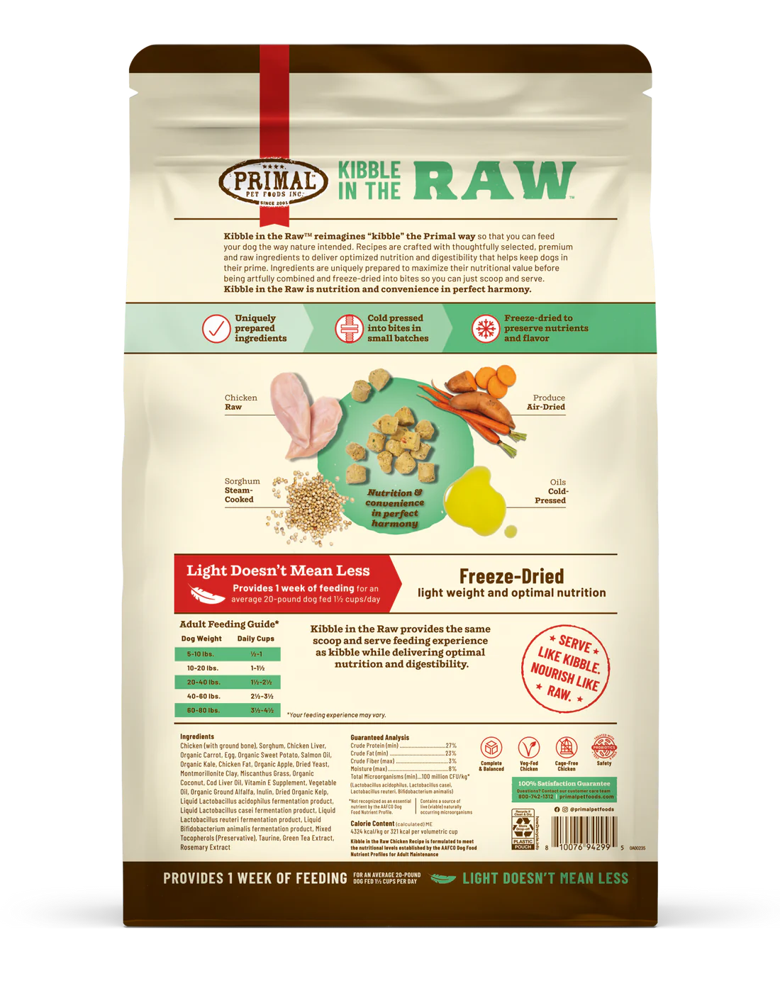 Primal Kibble in the Raw Dog Food Chicken Recipe