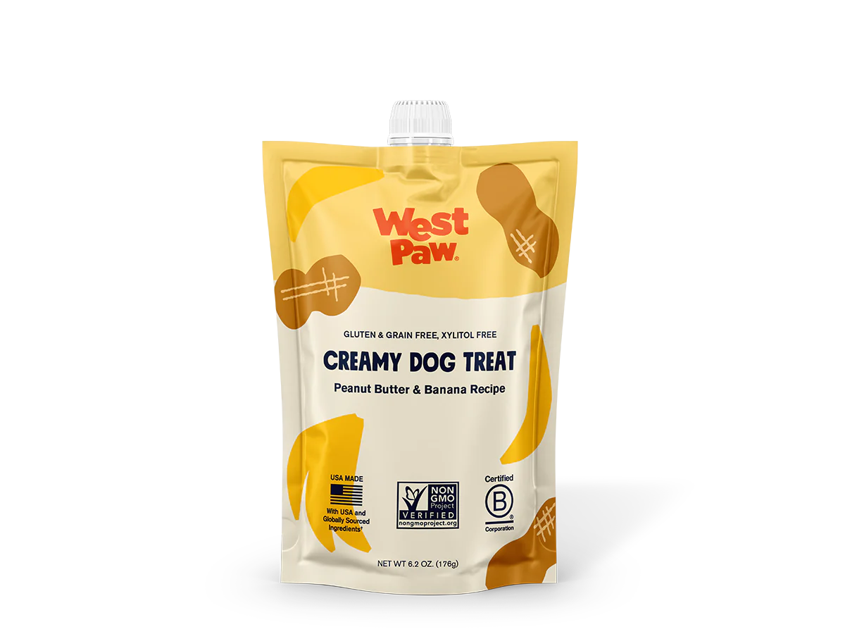West Paw Peanut Butter & Banana Creamy Dog Treat