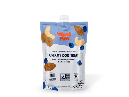 Nut Butter, Blueberry & Chia Seed Creamy Dog Treat | West Paw