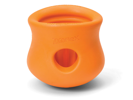 Tangerine Orange West Paw Toppl Treat Toy