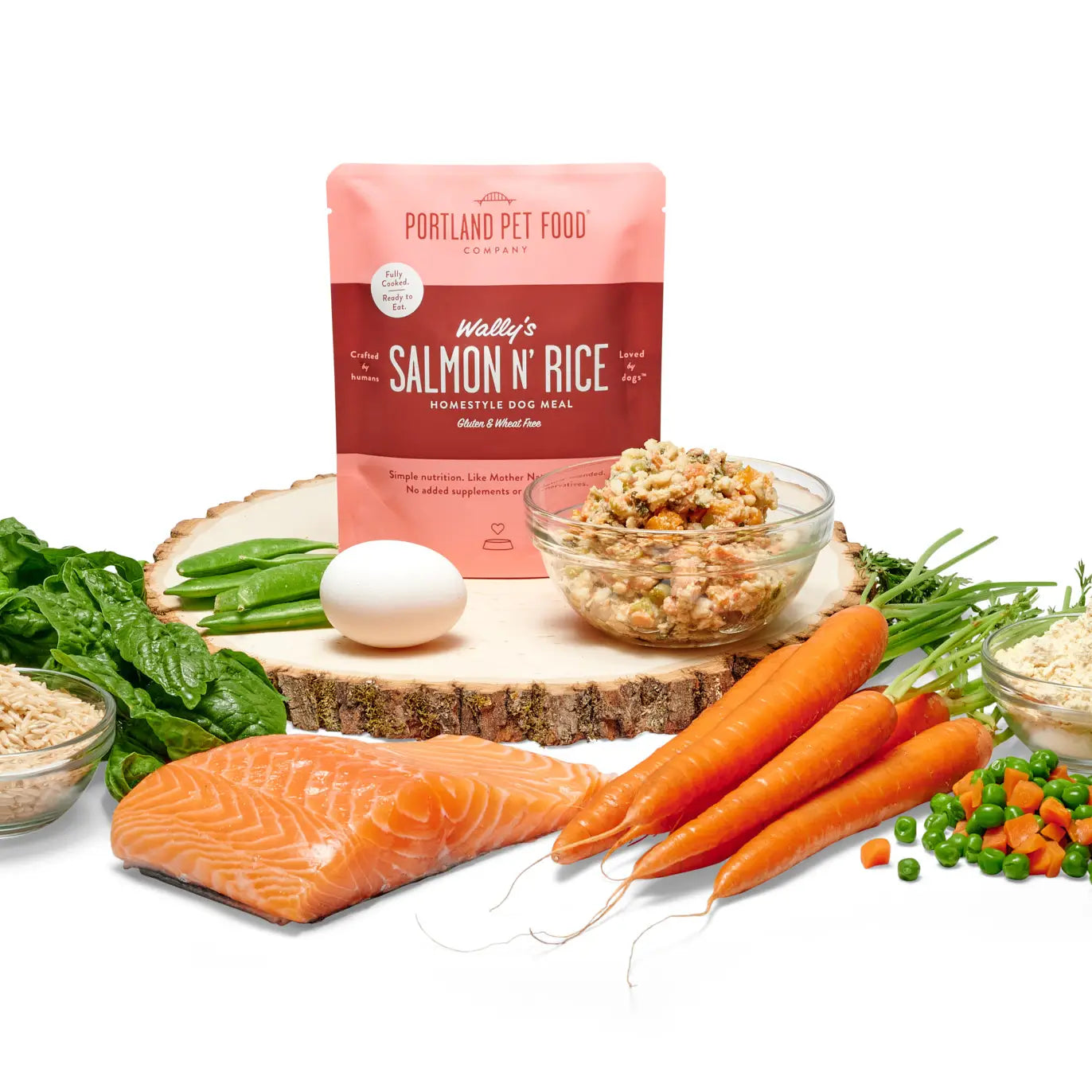 Portland Pet Salmon & Rice Dog Food Pouch