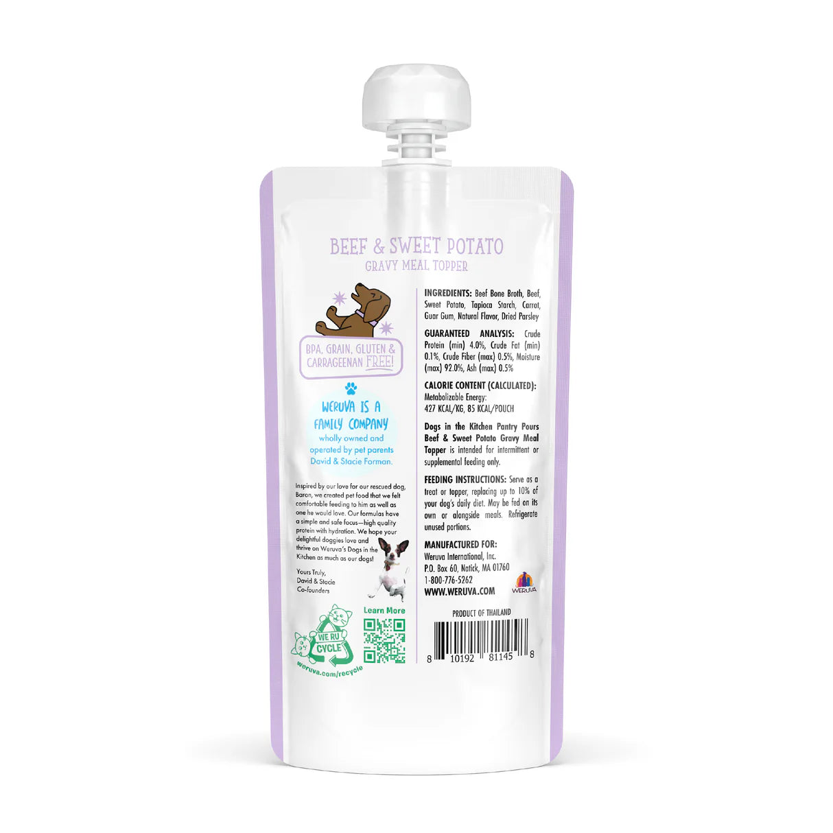 Weruva Dogs in the Kitchen Pantry Pouch - Beef & Sweet Potato