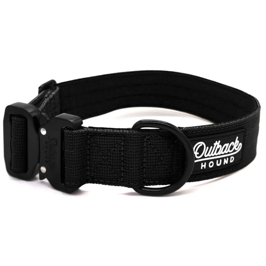 Outback Hound Jet Black Premium Dog Collar