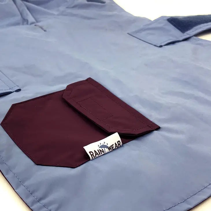 Milltown Wine Red & Blue Reversible Rain Coat