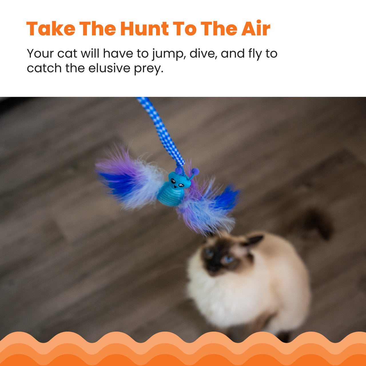Tail Teaser Air Prey Interactive Cat Wand