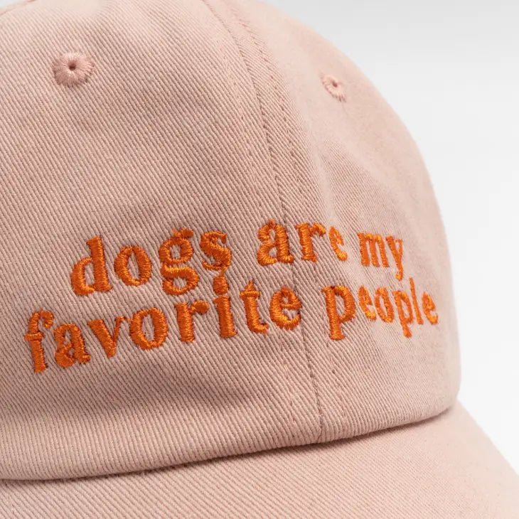 "Dogs Are My Favorite" Blush Baseball Cap