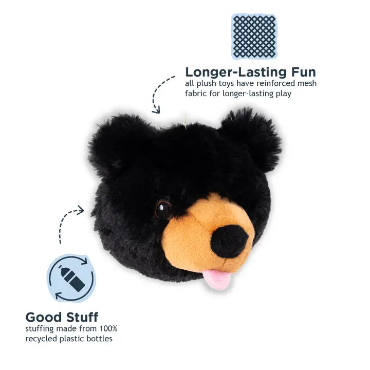 Black Bear 2-in-1 Fetch Ball Dog Toy | Tall Tails