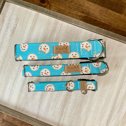 Snowman Sugar Cookies Dog Collar | K & M Collars