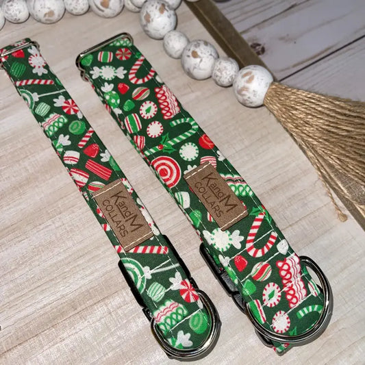 Christmas Candy Dog Collar