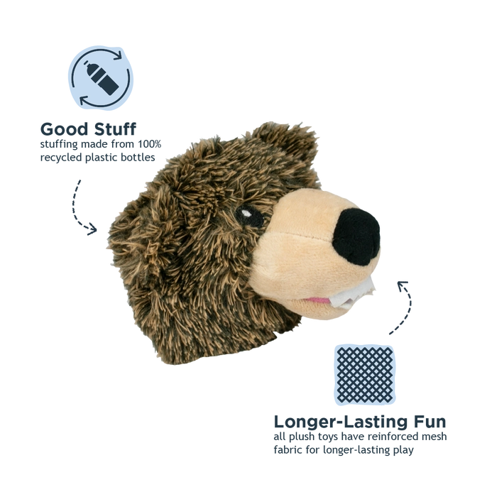 Grizzly Bear 2-in-1 Fetch Ball Dog Toy