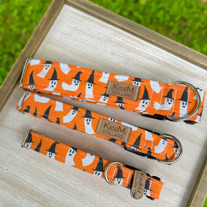 Spooky Ghosts Dog Collar