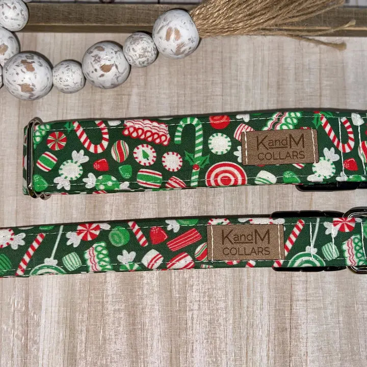 Christmas Candy Dog Collar