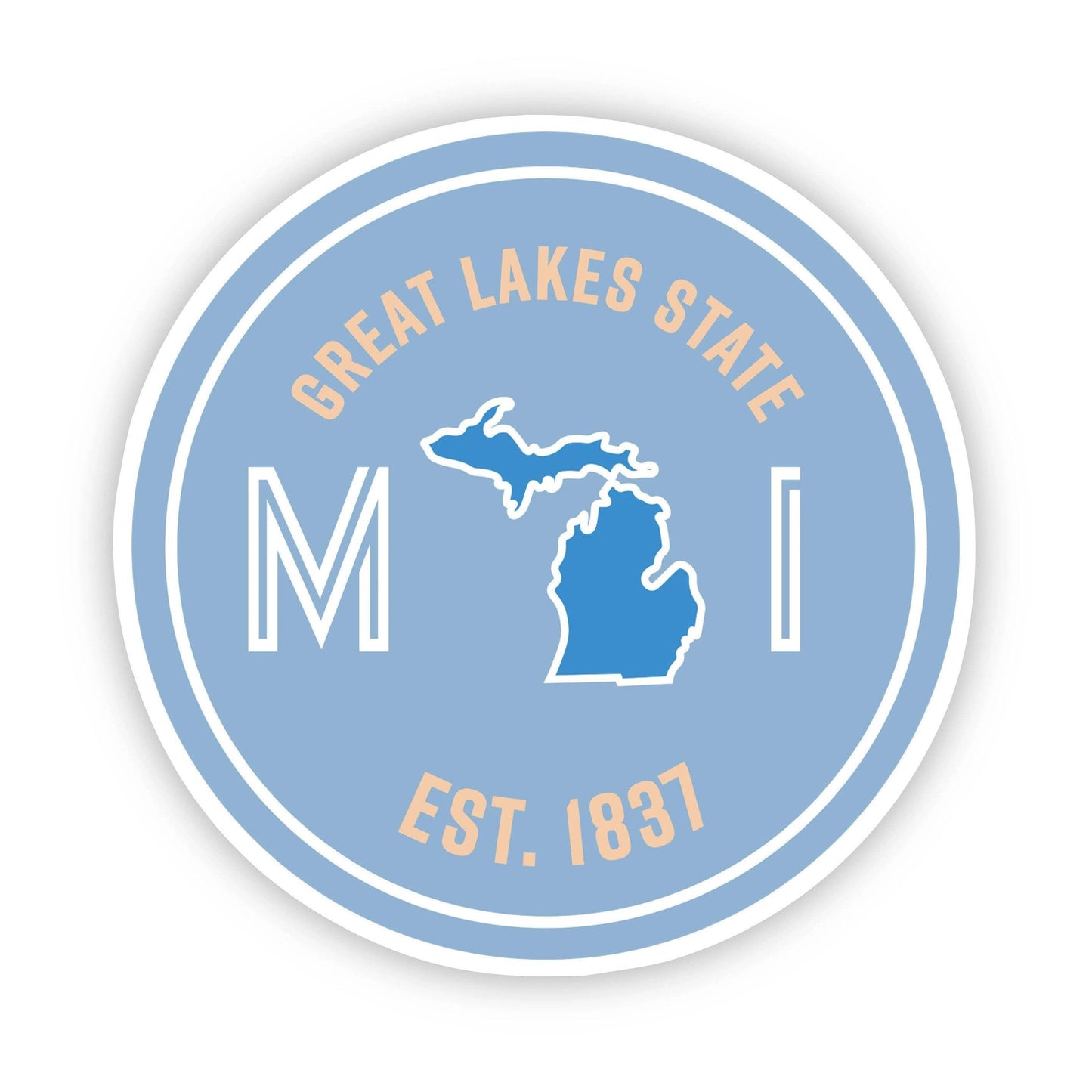 Great Lakes State Michigan Sticker