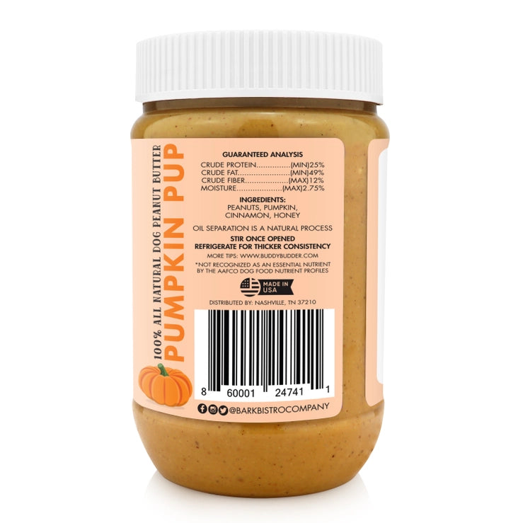 Buddy Budder Pumpkin Pup Peanut Butter for Dogs