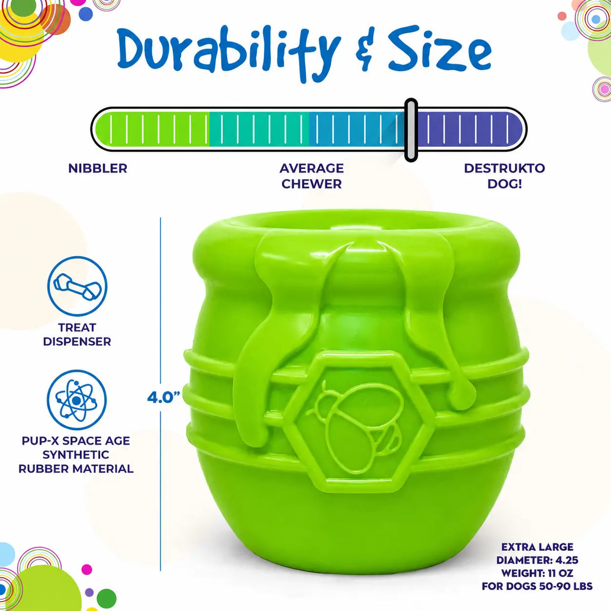 Green Honey Pot Treat Dispenser