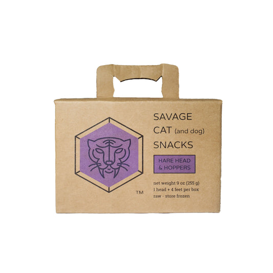 Raw Hare Head & Hoppers | Savage Cat