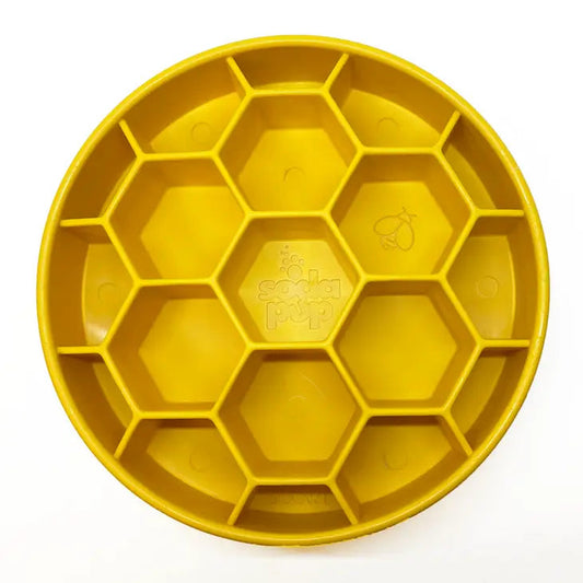 Soda Pup Yellow Honeycomb Slow Feeder