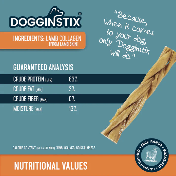 DogginStix Braided Lamb Collagen