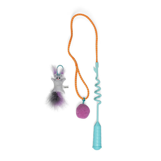 Cat-apult Spring Wand Cat Teaser Wand