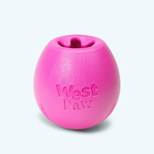 Hot Pink Rumbl Treat Toy by West Paw