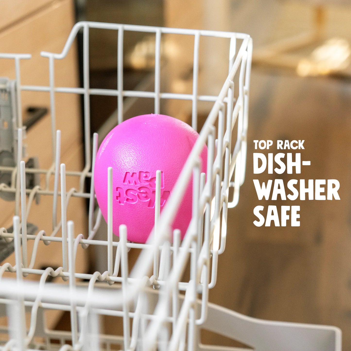 Hot Pink Rumbl Treat Toy by West Paw