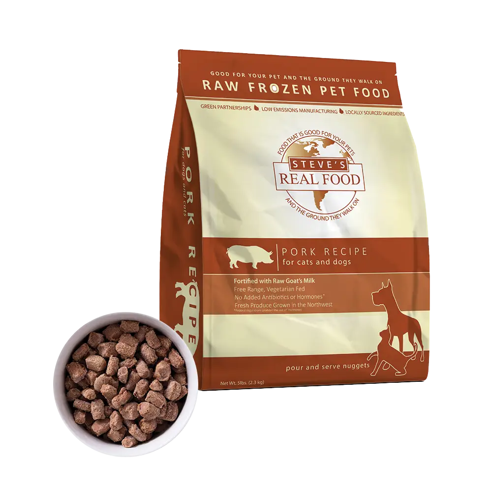Steve’s Frozen Raw Dog & Cat Food, Pork Recipe