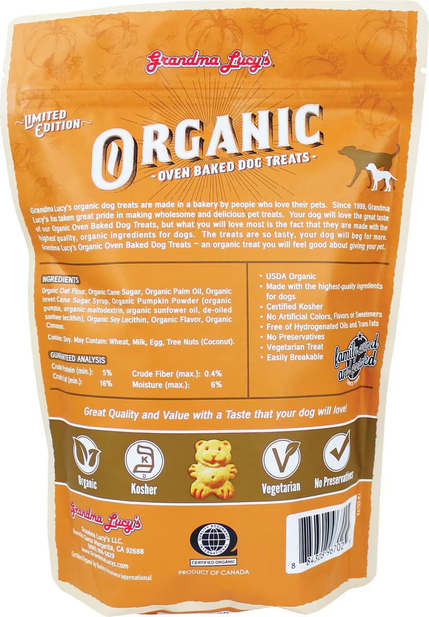 Grandma Lucy's Oven Baked Dog Treats: Pumpkin Pie Recipe