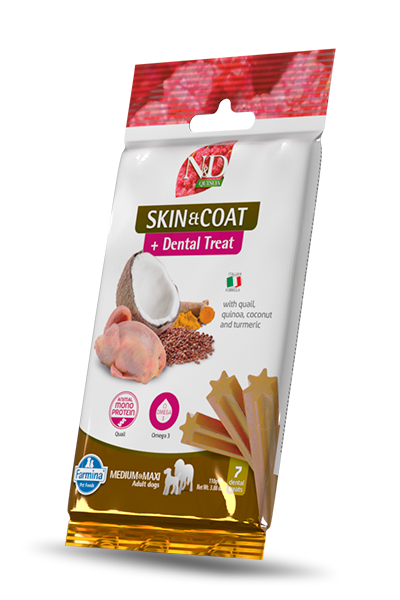 Farmina N&D Quinoa Dental Treat: Skin & Coat Quail