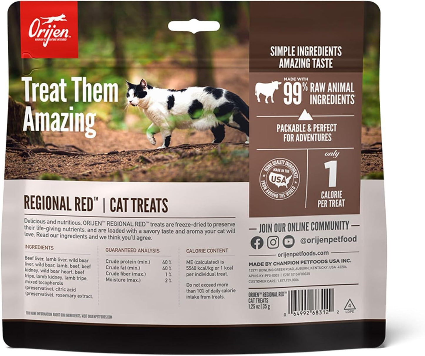 Orijen Regional Red Freeze-Dried Cat Treats
