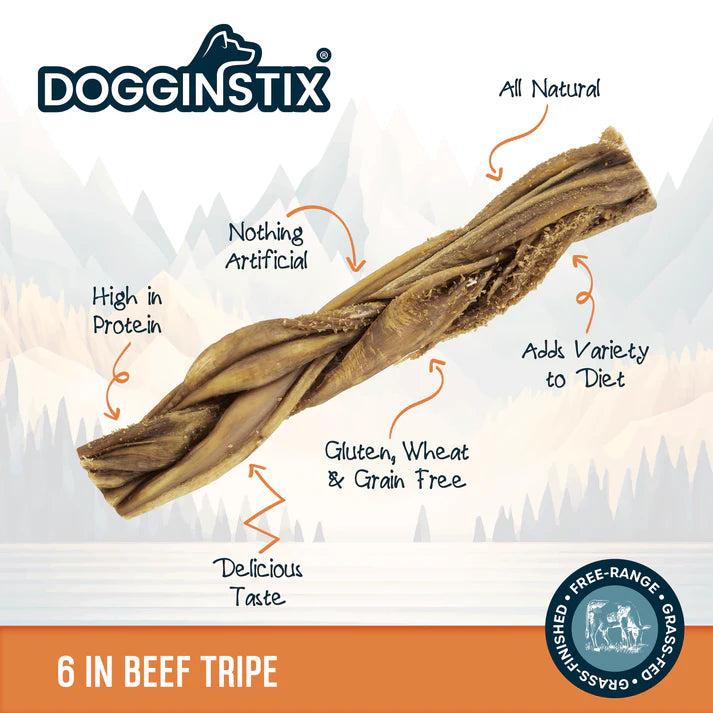 DogginStix Braided Beef Tripe Chew