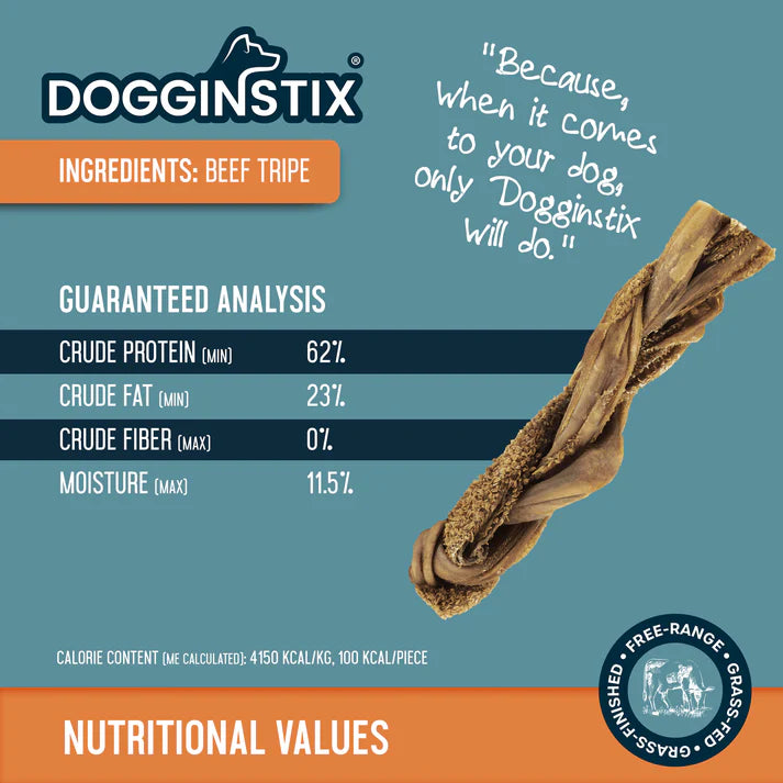 DogginStix Braided Beef Tripe Chew