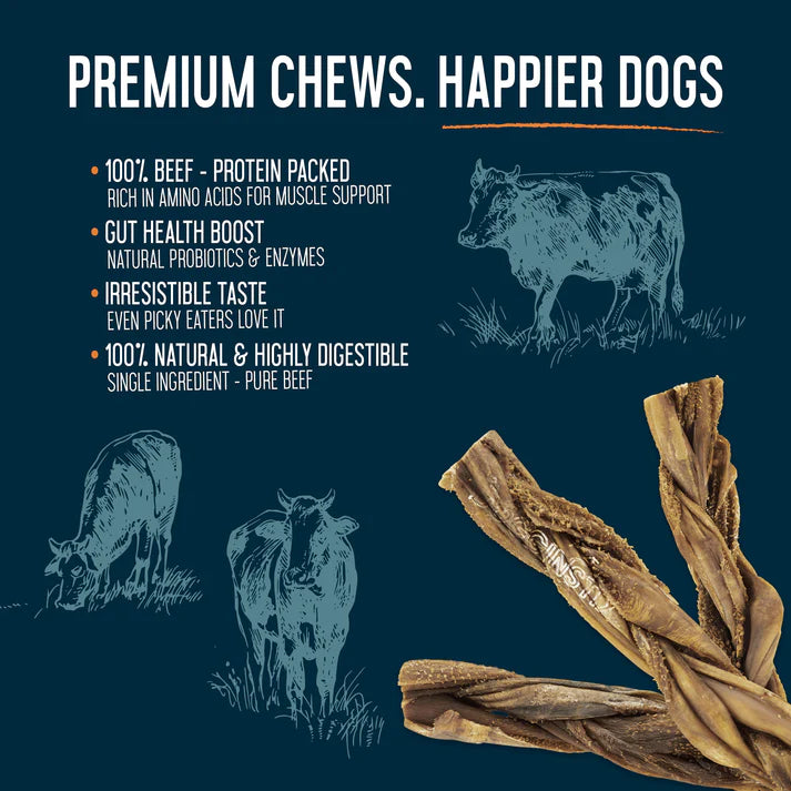 DogginStix Braided Beef Tripe Chew