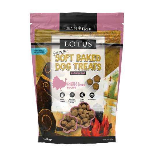Lotus Turkey & Turkey Liver Soft Baked Dog Treats