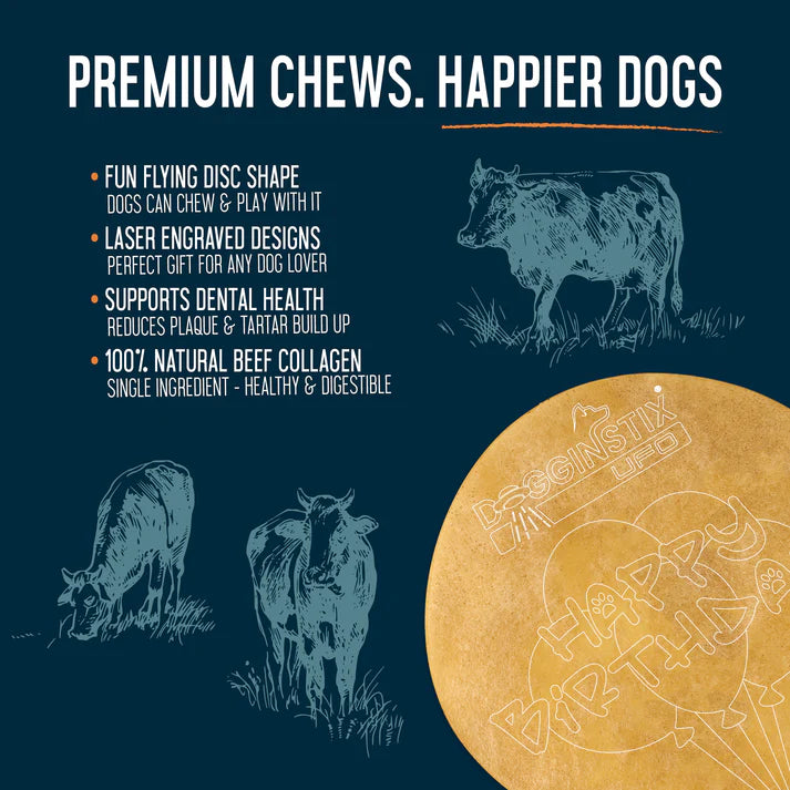 DogginStix Beef Collagen UFO