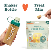 Woof Dog Treat Mixer Bottle
