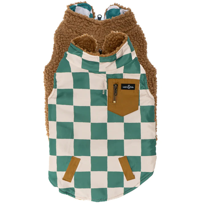 You're A Square Reversible Teddy Vest | Lucy & Co